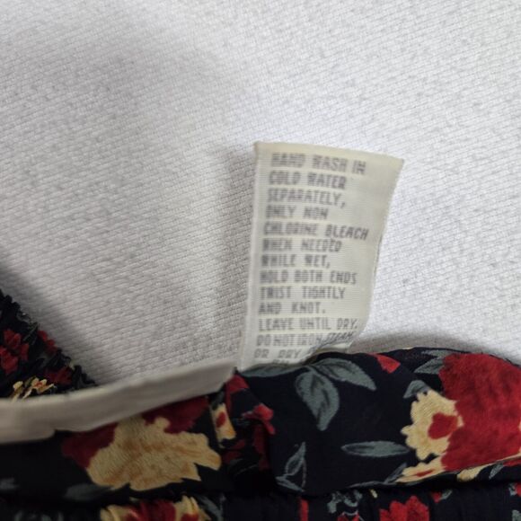 Vtg Campagnie Internationale Express Mini Full Skirt Sz M Floral Sheer Tiered - Picture 7 of 11